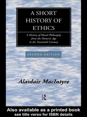 cover image of A Short History of Ethics